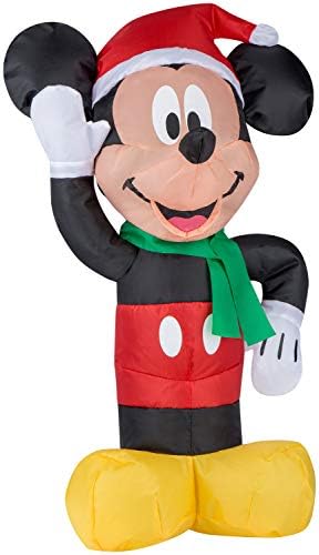 Gemmy 20 Airdorable Karácsonyi Airblown Felfújható Mickey Egér a Télapó Sapka Disney