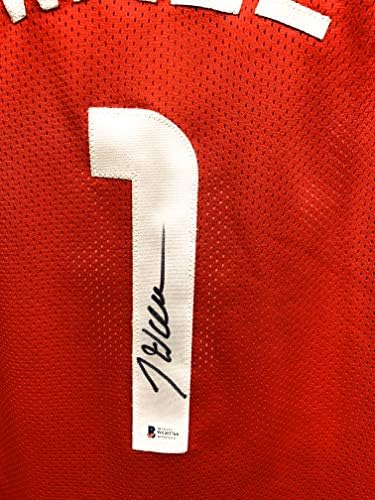 John Wall Houston Rockets Aláírt Autogramot Egyéni Jersey Piros Beckett Hiteles Tanúja