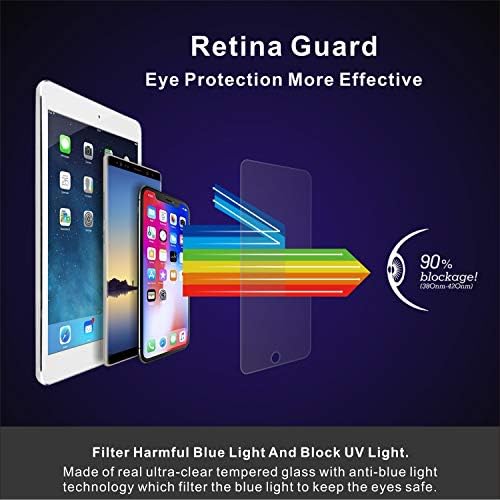 Entwth Full Screen Anti Kék Fény Edzett Üveg Protector[2 Csomag] a Surface Pro 7 12.3[Eye Care,Enyhíti a Szem Fáradtság]