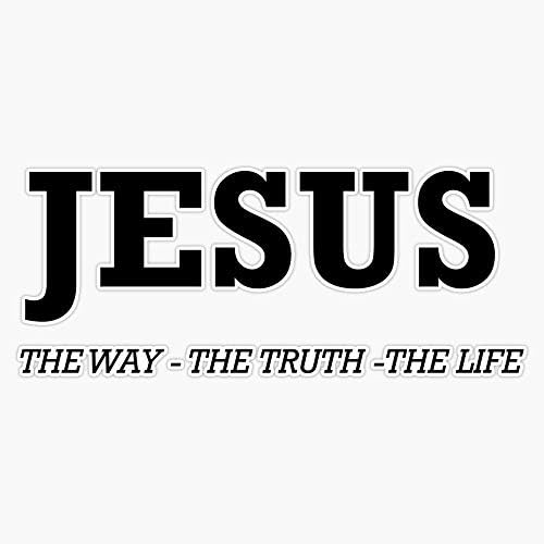 Jézus az út, az igazság, az élet-keresztény Matrica Vinyl Matrica Matrica Vízálló 5