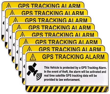 8 Db lopásgátló GPS Nyomkövető Matrica Szett, Öntapadó Autó Matricák, Matricák a Figyelmeztető Jel, vagy Statikus Ragaszkodnak