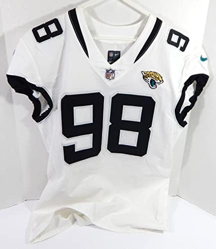 2018 Jacksonville Jaguars 98 Játék Kiadott Fehér Jersey 46 DP36986 - Aláíratlan NFL Játék Használt Mezek