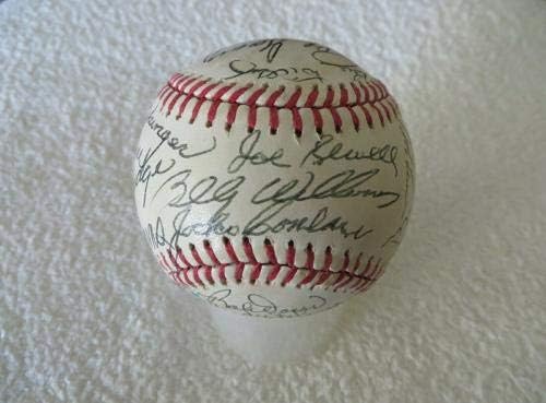 25 HOFer aláírt NL baseball Ted Williams Bankok Dickey Gomez Musial Reese +19 TÁRSASÁGGAL - Dedikált Baseball