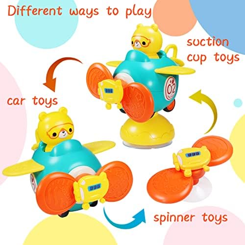 PRAGYM Baba Játékok 12-18 Hónapos Csecsemők, Montessori Játékok 1 Éves, a Tanulás Autó Spinner tapadókorongok, Születésnapi