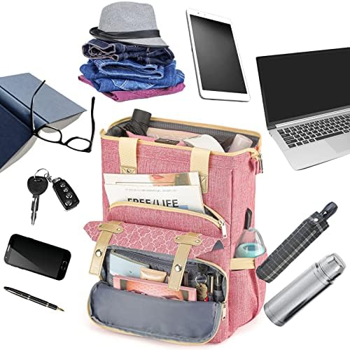 Kuosdaz Utazási Laptop Hátizsák Nők,15.6 Hüvelykes Laptop Táska, USB-Port, Tágra Nyílt Nagy Hátizsák, Pénztárca, anyák Napi