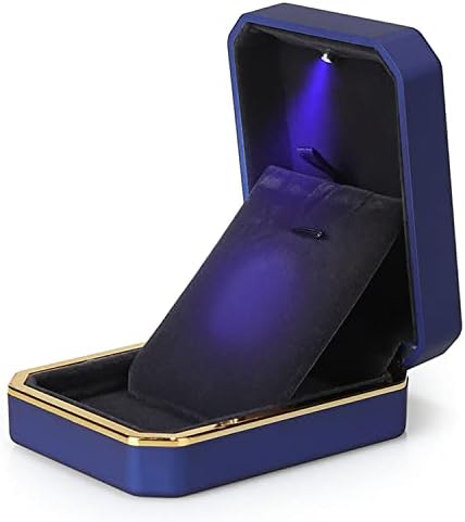 AVESON Luxus Medál Mezőbe, Bársonyos Ékszeres Doboz, Tároló Esetben Szervező Jogosult LED-es, Kék