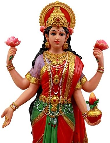 Ebros Ajándék, Keleti Felvilágosodás Vastu Hindu Istennő Shri Lakshmi Szobor 10 Magas Hinduizmus Indiai Shakti a Vishnu Istennő,