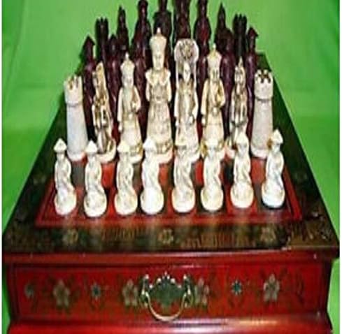ZAMTAC Chino Viejo Gyűjtők Vintage 32 juego de ajedrez de Madera con mesa tiendas bronceChina Nagykereskedelmi Gyári Réz