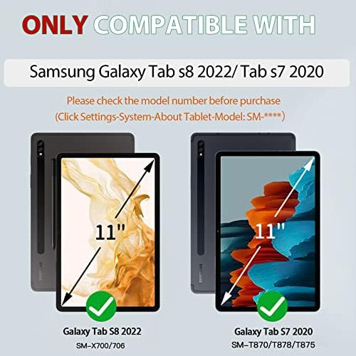 Miesherk Samsung Galaxy Tab S8 Esetben 2022: nagy teherbírású Masszív Ütésálló védőburkolat S-Pen Tartó - Állvány - Kéz/vállpánt