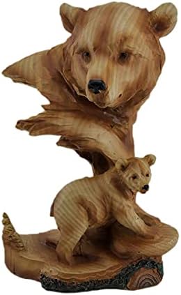 Everspring Behozatali Medve Fejét Cub Fa, Mint a Faragott Figura 7 Inch