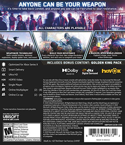 Watch Dogs Légió - Egy Xbox Standard Edition & 6 Xbox Sorozat X S, Xbox Egy Standard Edition