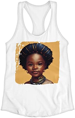 Afrikai Művészet Racerback Tartály - Lány Tank - Grafikus Edzés Tartály