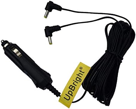 UpBright® Új Autó 2 Kimenet Tipp DC Adapter TRUTECH LMD-5702RT LMD5702RT 2 Képernyő Kettős Képernyő, DVD Hordozható Lejátszó