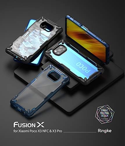Ringke Fusion-X Kompatibilis Poco X3 NFC Esetben Kompatibilis a Xiaomi Poco X3 Pro Borító - Fekete Camo