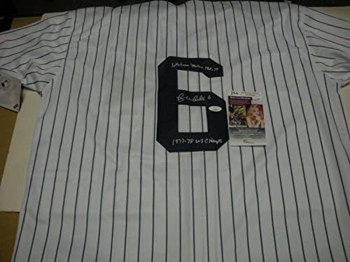 Roy Fehér New York Yankees 77/78 Champs Szövetség/coa Aláírt Mitchell & Ness Jersey - Dedikált MLB Mezek