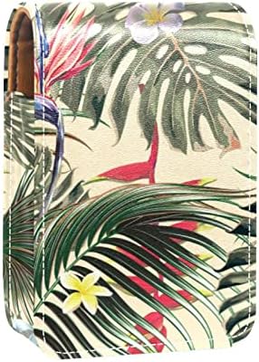 Klasszikus Trópusi Palm Virágos Növény Rúzst a Tükör az Erszényes Rúzst tartó megfelel Ajak Glosszák ajakbalzsam
