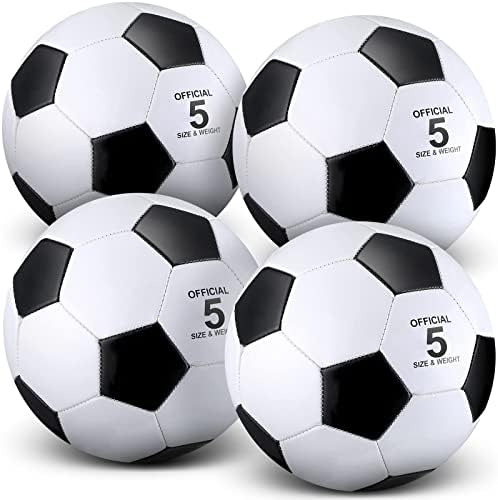 4 Csomag Foci Labda a Szivattyú Mérete 4, 5-ös Méretű, Külső Sport-Futball-Labda Stitched Gép Labda a Játék Képzés Gyakorlat