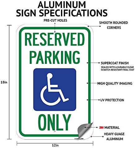 Nem Parkolás Engedélyezett Sürgősségi Járművek Csak | 12 X 18 Nehéz-Es Alumínium Rozsda Bizonyíték Parkolás Jel | Megvédje