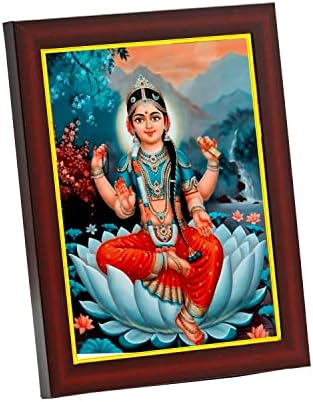 zig zag Istennő Bala Tripura Sundari Kis Képkeret Fali Tábla Mérete Kicsi Pooja Szoba ( 6x8 cm, Akril Üveg)