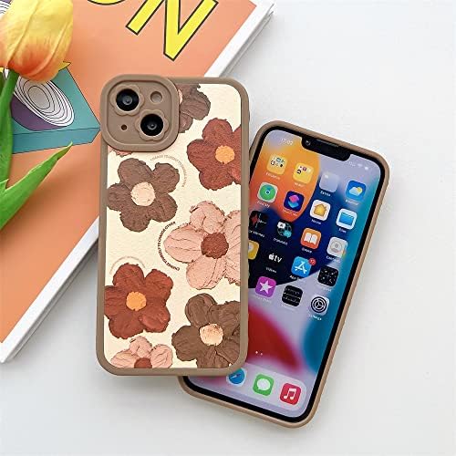 Aranyos Keret Virág Design Telefon tok Apple iPhone 14 Címlap Divat Szilikon Védő Esetekben a Nők, Lányok Kompatibilis az