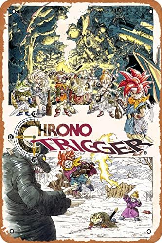 Clilsiatm Chrono Trigger Poszter Klasszikus Játék Adóazonosító Jel Retro Fém Adóazonosító Jel 8x12 Cm