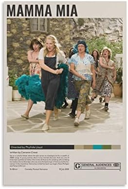 AJUHA Mamma Mia Vintage Film Esztétikai Plakátok Lógnak Poszter Vászon Wall Art Dekoráció Otthon Kereten Akasztó Plakátok
