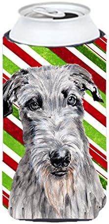 Caroline Kincsek SC9802TBC Scottish Deerhound Candy Cane Karácsonyi Magas Fiú Ölelkezős, Lehet Hűvösebb Ujja Ölelkezős Mosható