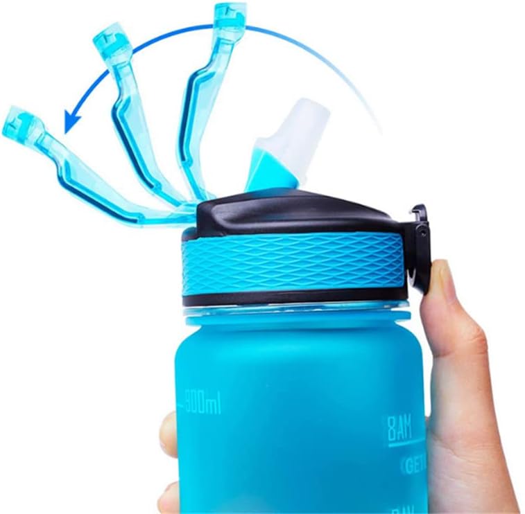 32OZ Víz Üveg Kivehető Csepp a pohárban, s Időt Jelölő, Motivációs Víz Üveg BPA Mentes Tritan Anyagból, szivárgásmentes Fitness