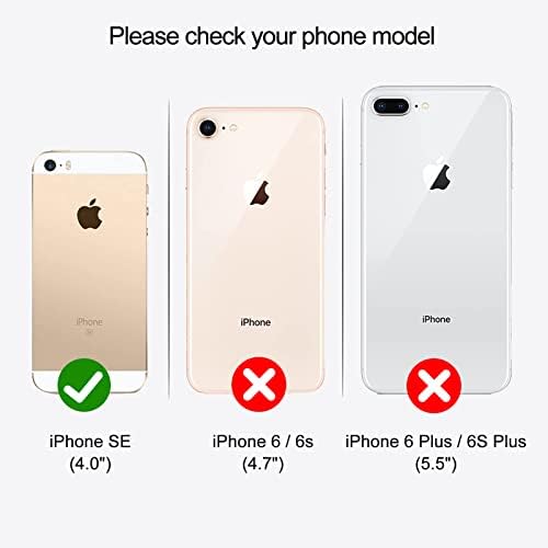 JZASES tok iPhone SE/iPhone 5 / iPhone 5s, 2 az 1-ben Mágneses Levehető Ütésálló az Esetben, Folio Flip PU Bőr borítás a