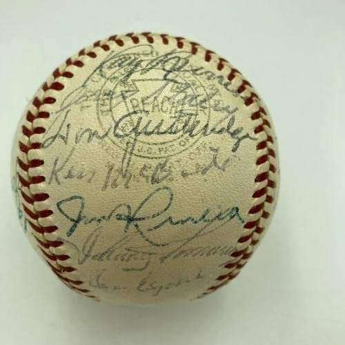1959-ben a Chicago White Sox AL Champs Csapat Aláírt Baseball Nellie Fox SZÖVETSÉG COA - Dedikált Baseball