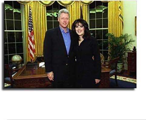 Bill Clinton-Monica Lewinsky Poszter Vászon Élelmiszer Poszter lakberendezés Vászon Festmény HD Kép, Hálószoba, Nappali Dekor