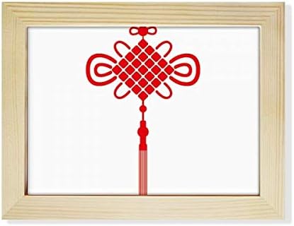 DIYthinker Vörös Kína Csomót Biztonsági Minta Asztali Képkeret, Kép, Art Dekoráció Festés 6x8 inch