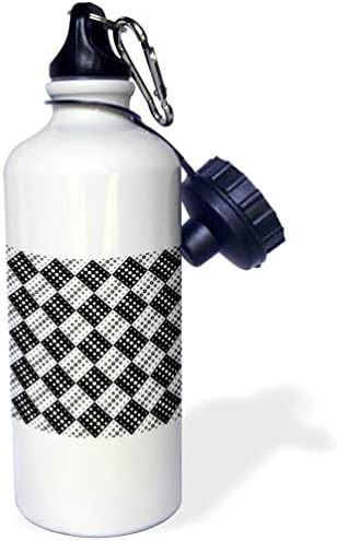 3dRose Varrat nélküli fekete-fehér absztrakt kör minta háttér - Víz Palackok (wb-373167-1)