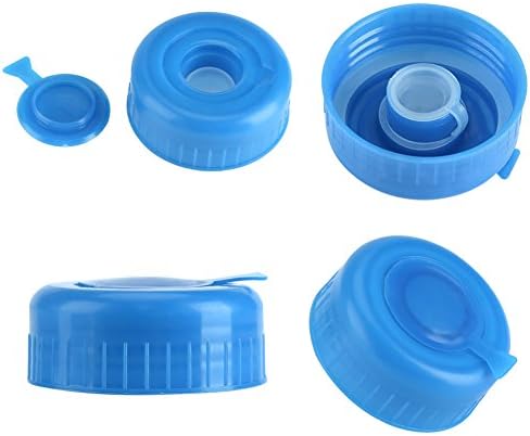 Weohoviy 5db Kék Liter Ivóvíz Üveg Csavart Csere Antisplash Fedelek Gallon Víz kupakját