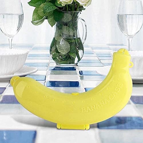 Banán Saver Konténer, Hordozható Banán Esetben Jogosult a Banán Tároló Aranyos Banán védőtok Ebéd Gyümölcs Tároló Doboz(Sárga)