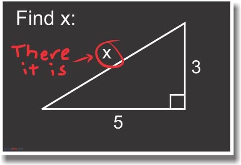 PosterEnvy Megtalálni x - Ott Van! - ÚJ Vicces Humor Matematika Algebra Vicc POSZTER